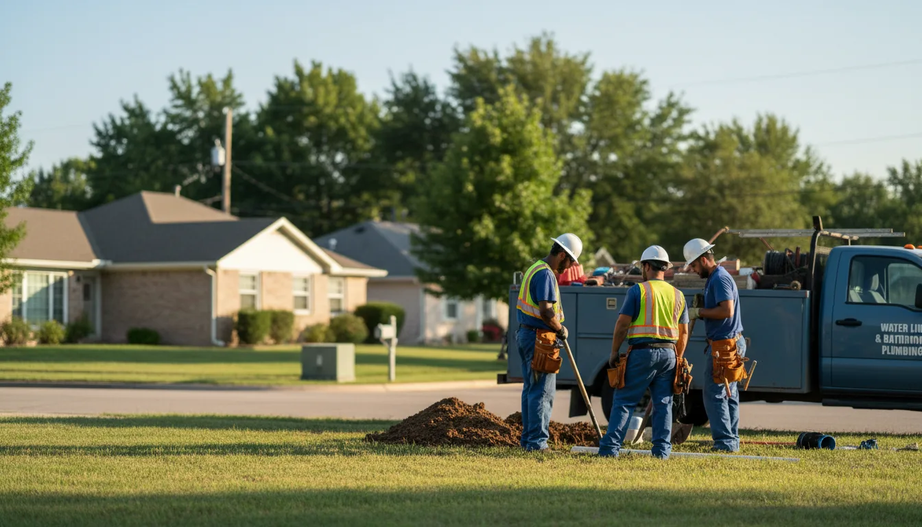Residential water line and bathroom plumbing service in Warner, SD
